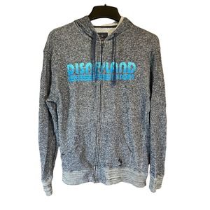 Disneyland Resort Hoodie Size M Gray/Blue Zip Up Sweatshirt Disney Parks